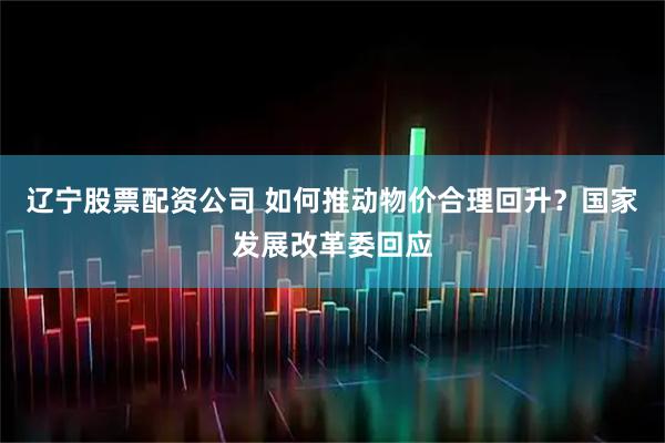 辽宁股票配资公司 如何推动物价合理回升？国家发展改革委回应