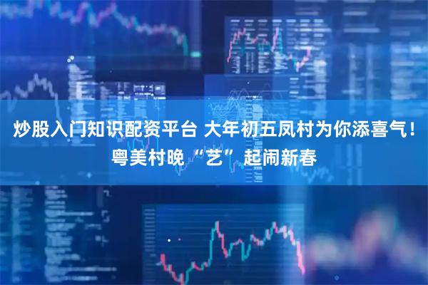 炒股入门知识配资平台 大年初五凤村为你添喜气！粤美村晚 “艺” 起闹新春